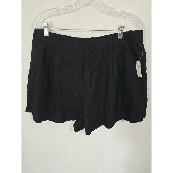 NWT Gap Linen Blend Pleated  Shorts Womens Sz Large Petite - Picture 2 of 8